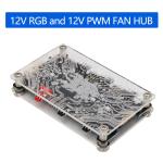 2 In 1 6-Ways 12V ARGB And 12V PWM DC Fan Hub With And Magnetic Standoff For