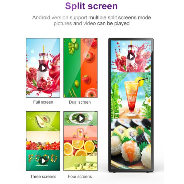 VETO 75 Inch Indoor Full-screen Portable Advertising screen HD Resolution Battery LCD Digital Signage