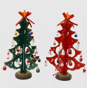 China DIY Wooden Christmas Tree Gift Ornament Table Desk,Christmas Ornaments,Christmas Crafts wholesale