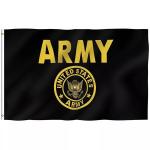 Army Crest Flag USA Polyester Single Reverse Outdoor Canvas Header