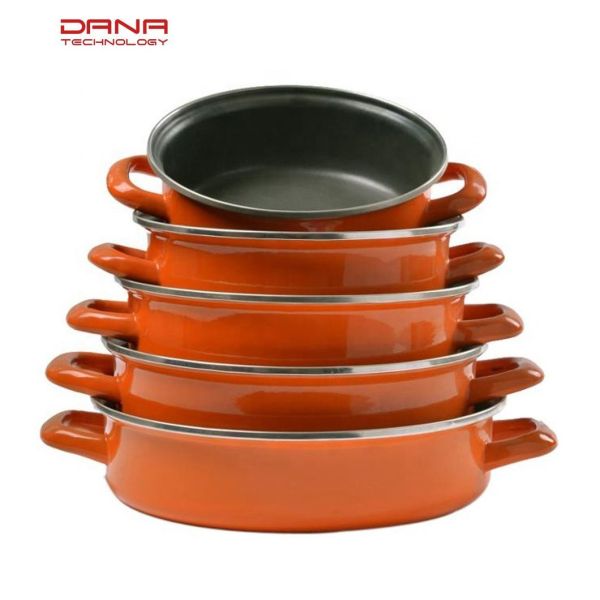 32cm Covered Buffet Enameled Steel Cookware Non-Stick Buffet Casserole