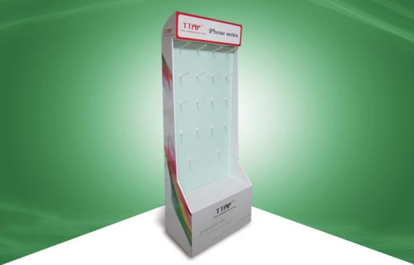 Quality Color Printing Corrugated Cardboard Product Display Stands Free Standing for sale