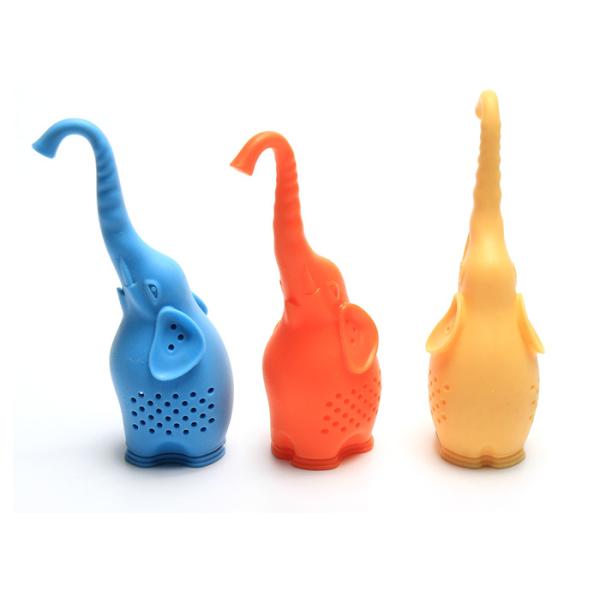 Reusable Elephant Shape Loose Leaf Silicone Tea Infuser 4x4x12cm