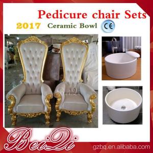 China high back wedding chairs king throne pedicure chair foot spa equipment furniture on sale