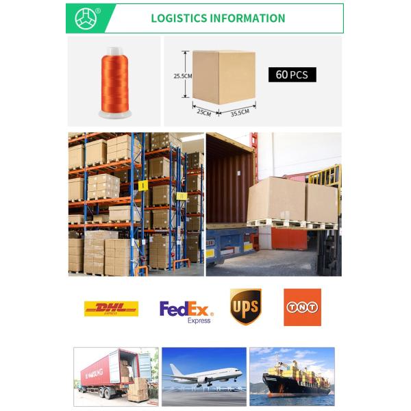 2600m Length KANGFA 150D Glowing Luminous Thread with Fluorescent Embroidery Effect