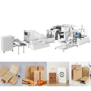 China PLC Control Fast Food Paper Bag Manufacturing Machine 8500kg on sale