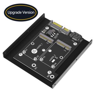 China Upgrade Version Dual MSATA SSD To Dual SATA3 Converter Adapter Card With 3.5 Inch HDD Bracket on sale