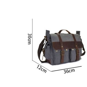 Grey Canvas Multifunctional Camera Bag