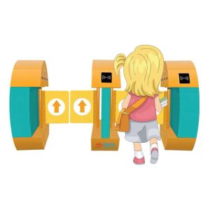 China Face Recognition Amusement Park Turnstile Gate Kindergarten Swing Barrier Gate wholesale