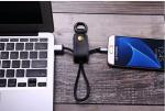 The creative leather key chain data line is suitable for Apple Android type-C