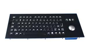 China IP65 durable vandal proof Black Metal Keyboard with optical trackball for kiosk keyboard wholesale