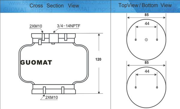 Quality Goodyear 1B5-2 Industrial Air Spring / Bellows NO. 579 913 502 GUOMAT 1B5502 Hight Stroke And Small Plale for sale