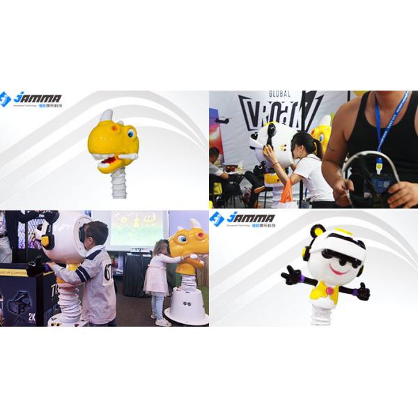 5.5 Inch Panda Head VR Device Up Down Movie Player With 3500mAh Battery 12A 200w