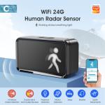 WiFi Human Presence Sensor 24GHz with Tuya APP Control, Breathing Light, and