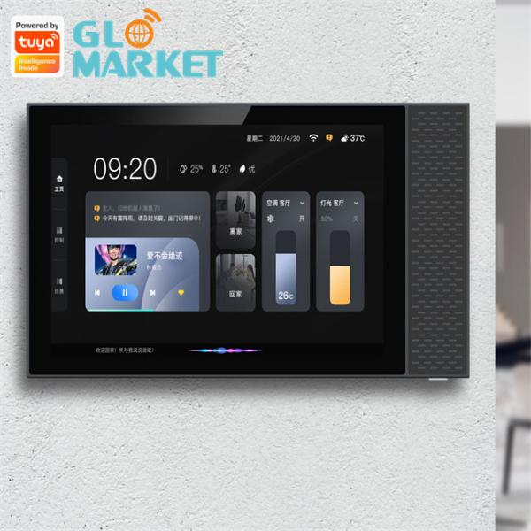 Quality Tuya Smart Home Zigbee Gateway Wifi 7 Inch BLE Music Wall Touch Screen Smart Control Panel for sale