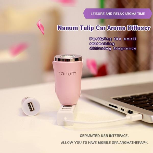 Portable USB Powered Ultrasonic Vehicle Essential Oil Diffuser
