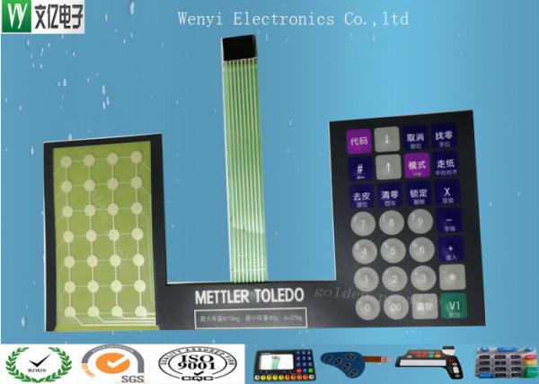 Round Key FPC Membrane Switch , Push Button FPC Membrane Switch For Electronic