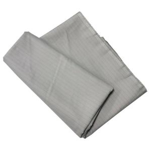 China Grey 10mm Stripe Heavyweight ESD Polyester Cotton Fabric 65% Polyester 1% Carbon Fiber wholesale
