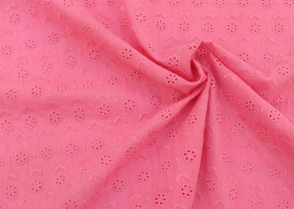 Quality OEM Embroidery Eyelet Cotton Dying Lace Fabric With Floral Circle Pattern For Top for sale