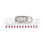 12Cores FC Adapter 1U Height Rack Mount Fiber Patch Panel Optical Cable Pigtail