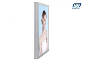 China Stainless Steel Wire Hanging LED Light Box With Double Sided Silver Snap Open Frame wholesale