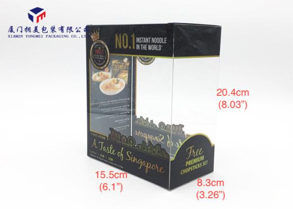 Quality Hand Lock Bottom Super Clear Window Custom Printed Plastic Boxes Pack Noodle for sale