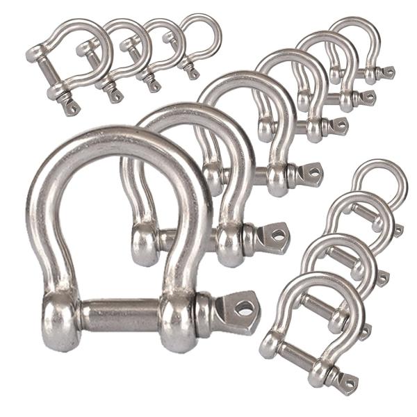 Quality Precision Casting Technology Heavy Duty D Ring Shackle for Bow Rigging Applications for sale