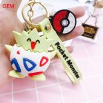 3D Character Keychain With Metal Key Ring Custom Plasitc Figure Keychain