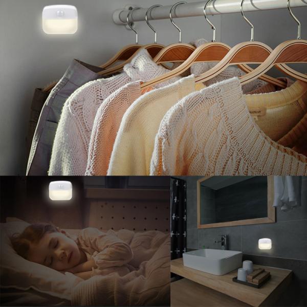Energy Saving Wireless Smart LED Night Light Motion Sensor For Closet Bedroom