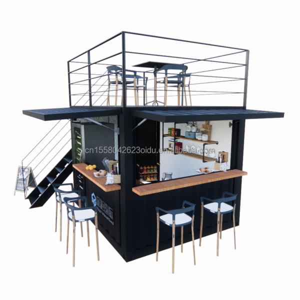 10ft Mini Pop-up Shop Galvanized Steel Square Tubes Two-story Pop-up Container Bar Coffee Container