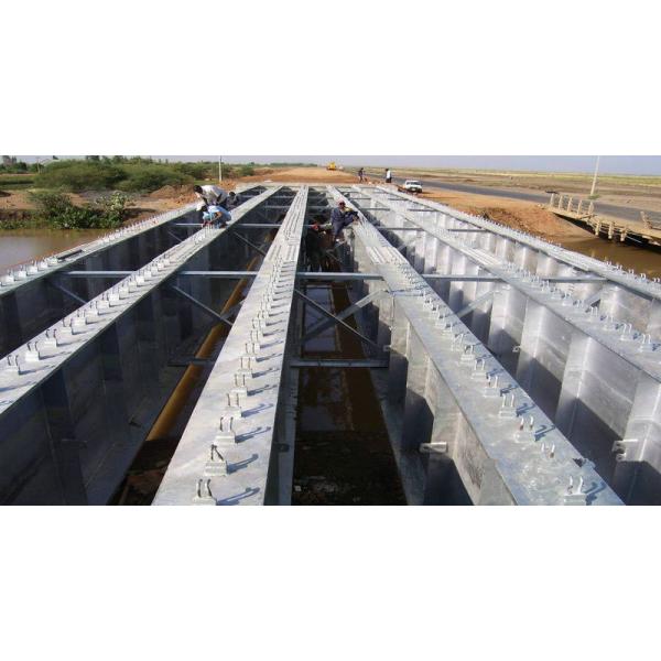 Heavy Loading Capacity Arch Steel Beam Bridge 36m Spans