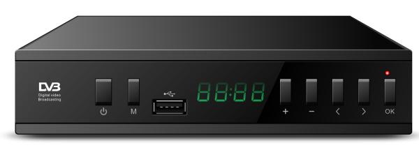 Quality FAT12 FAT32 DVB T2 HEVC H.265 Set Top Box Subtitle Telex DVB-C Cable Receiver for sale
