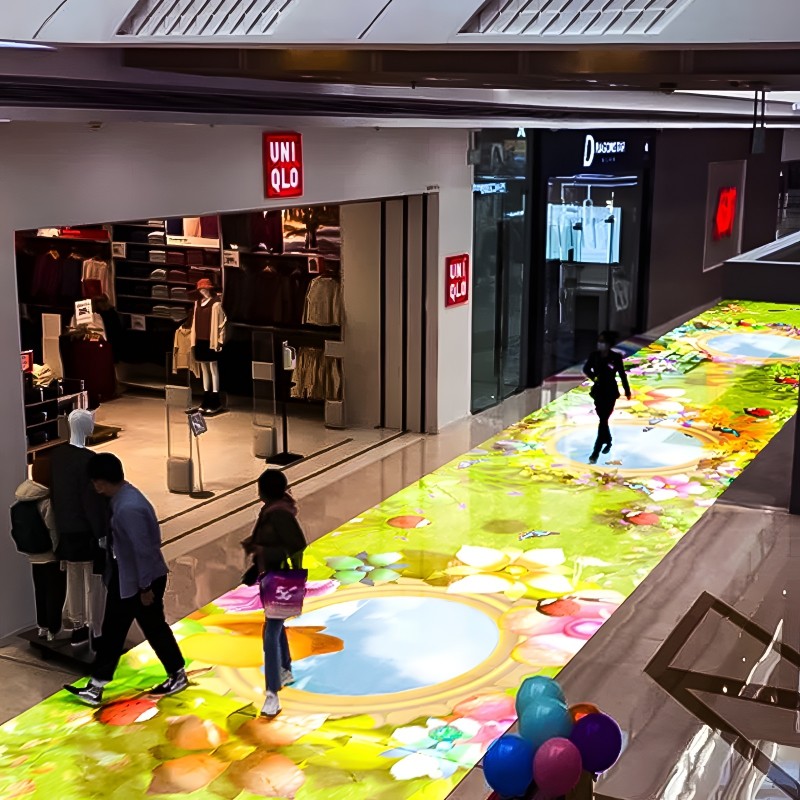 3d Multi Scenes Immersive Holographic Interactive Floor Projection