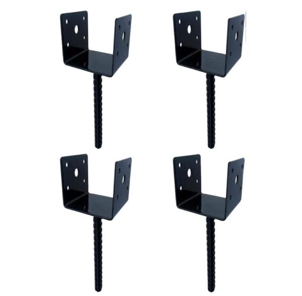 Sturdy and Durable Concrete Column Anchor U Shape Fence Column Bracket for 4x4