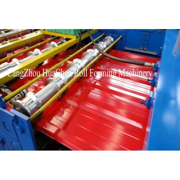 PBR / PBU Roofing Sheet Roll Forming Machine PLC Control Hydraulic Cutting