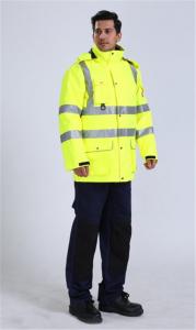 China OEM Mens 7 In 1 Hi Vis Jacket , 300D Oxford Rain And Cold Weather Jacket wholesale