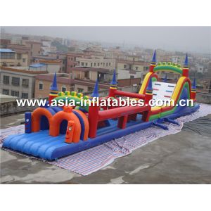 China Children Park Amusement Games, Inflatable Pretty Clolred Obstacle Challenges wholesale
