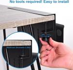Adjustable Side Desk Laptop Holder with File Clamp-On Organizer and Magnetic Pen