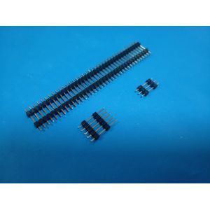 China 2.54mm-1np Pin Header Connector Double Row Faller H： 2.5mm，Black Color wholesale