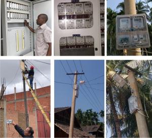 RF Communication Remotely Reading Prepaid Energy Meter For Micro Grid Solar Project