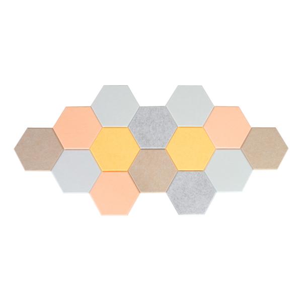 Sound Absorbing Hexagonal Acoustic Panels 9mm 1000gsm