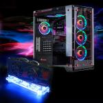 PCI- E 3.0 16X Graphics Card Vertical Kickstand With RGB LED Light For DIY ATX