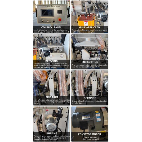Edge Banding Machine for Wood Furniture MDF Small Automatic 0.4-3mm Edge Thickness