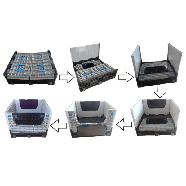 1200*1000*760mmBest Selling stackable foldable plastic storage pallet box bin used fruit bins for sale or autoparts