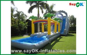 China Commercial Inflatable Swimming Pool Slide Backyard Kids Water Inflatable Slides Action Air Jumping Castle With Pool on sale