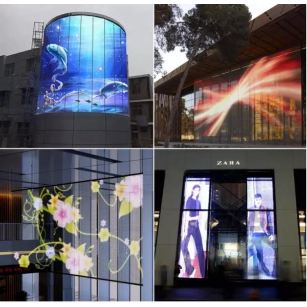 Transparent LED Screen P3.91 commercial advertising glass window display indoor transparent led display screen
