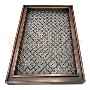 China Rhombus Shape Grid PVD Color Decorative Stainless Steel Mesh For Home Decoration wholesale