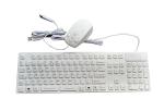 Rubberized Surface Computer Keyboard And Mouse , 110 AZERTY Key Metal Keyboard