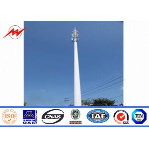 Customized Round 100 FT Communication Distribution Monopole Cell Tower