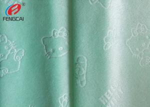 China 100 polyester emobssed kintting minky plush fabric printed blanket fabric for baby wholesale